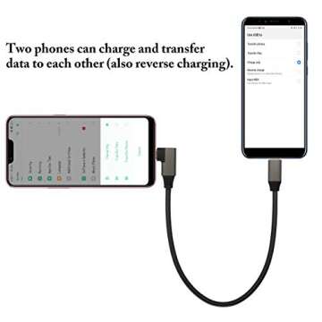 AAOTOKK 90 Degree USB 3.1 Type-C Cable for Fast Charging