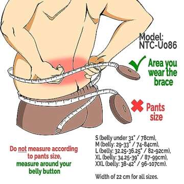 NeoTech Care Back Brace with Suspenders/Shoulder Straps - Light & Breathable - Lumbar Support Belt f...