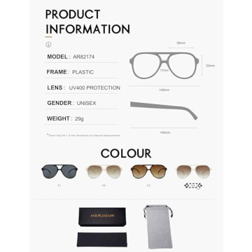 Trendy Aviator Sunglasses for Stylish Protection