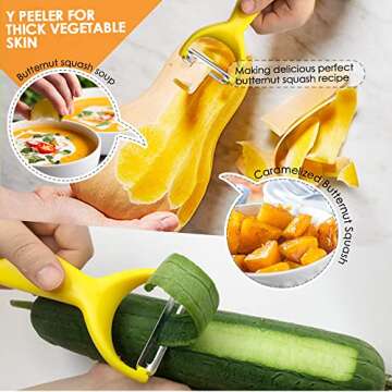 GANNK Vegetable Potato Peelers for Kitchen, Y Peeler for Apple Fruit Carrot Zucchini Cucumber Potato...