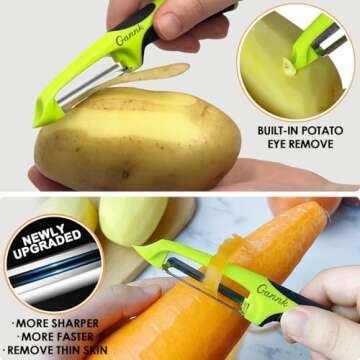 GANNK Vegetable Peeler Set for Effortless Peeling
