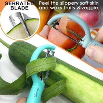 GANNK Vegetable Peeler Set for Effortless Peeling