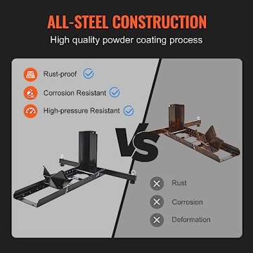 VEVOR Motorcycle Wheel Chock Upright, 1800 lbs Capacity, Heavy-Duty Steel Motorcycle Front Wheel Stand with 6 Adjustable Holes, for 15"-22" Off-Road Motorcycles, Standard Motorcycles