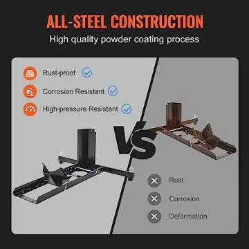 VEVOR Motorcycle Wheel Chock Upright, 1800 lbs Capacity, Heavy-Duty Steel Motorcycle Front Wheel Stand with 6 Adjustable Holes, for 15"-22" Off-Road Motorcycles, Standard Motorcycles