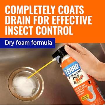 TERRO Drain Insect Killer Foam Treatment for Flies