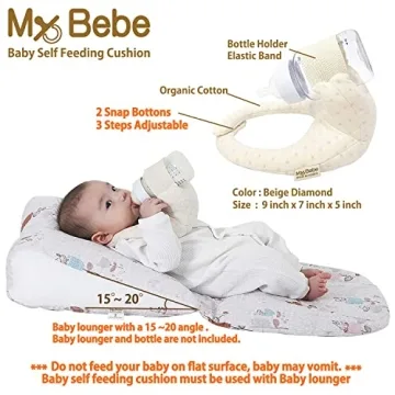 My Bebe Baby Self Feeding Cushion Organic Cotton Adjustable