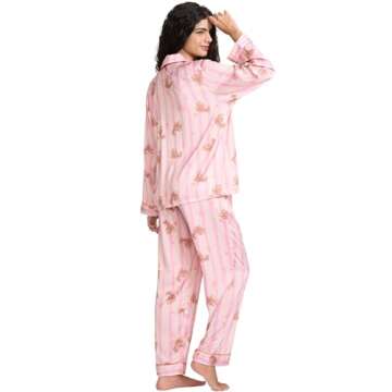 YiNi LuLu Women's Silk Satin Pajamas Set for Cozy Nights