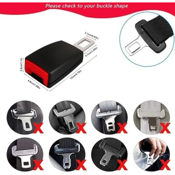 KoovDem 2Pcs Universal Auto Belt Shoulder Extender Strap Pad, 4.716IN Soft and Comfortable Shoulder Strap Accessory for Car Interiors. Black