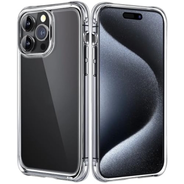 Mkeke for Phone 16 Pro Max Case Clear [Not-Yellowing] [16 ft Military-Grade Drop Protection] Shockpr...