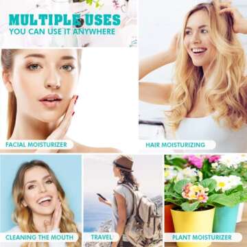 MAQUITA 6 Packs Spray Bottle 3.38oz/100ml and 2oz/60ml Empty Spary Bottles Accessories Refillable Container Travel Multifunction Clear Bottle for Hair,Perfumes,Skincare,Essential Oil(100ml)