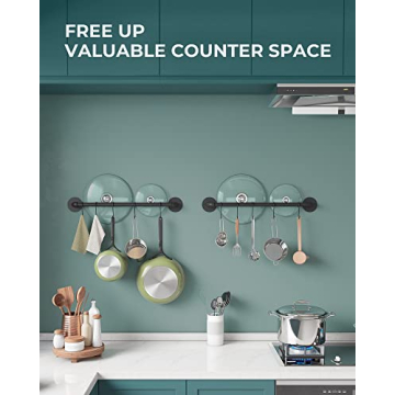 OROPY Wall Mounted Pot Pan Rack for Stylish Kitchens