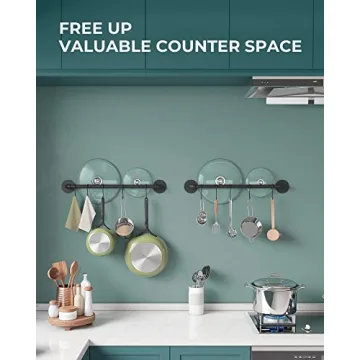 OROPY Wall Mounted Pot Pan Rack for Stylish Kitchens