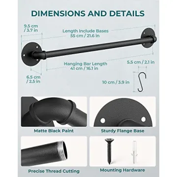 OROPY Wall Mounted Pot Pan Rack for Stylish Kitchens