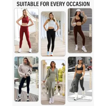 YUDSUD Women's High Waisted Tummy Control Leggings