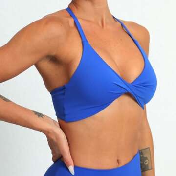 Stylish ABOCIW Women's Twist Sports Bra for Fitness