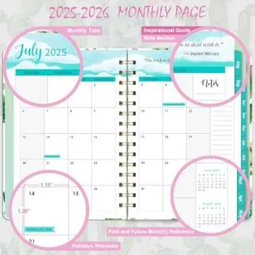 2025-2026 Weekly and Monthly Planner with Hardcover