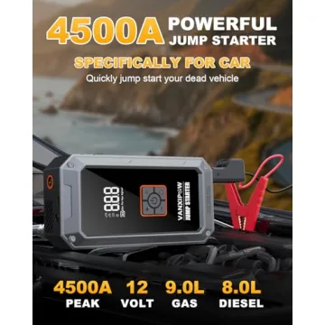 VANXIPOW M1 4500A Car Jump Starter with Air Compressor, Portable Power Bank