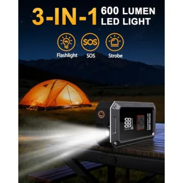 M1 Jump Starter 4500A with Air Compressor & LED Light