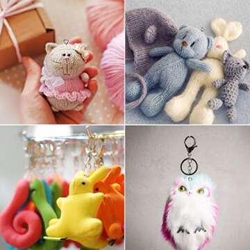 500PCS 4 x 8mm Small Screw Eye Pins for Jewelry Making, Mini Eyelets Threaded Clasps Hooks for Art DIY, Metal Hoop Peg/Bracelet Connectors