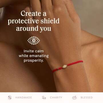 KARMA AND LUCK Red String Evil Eye Protection Bracelet