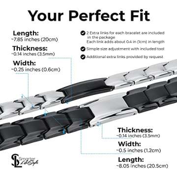 Smarter LifeStyle Elegant Matching Couples Bracelets, His and Hers Matching Bracelets For Couples Lo...