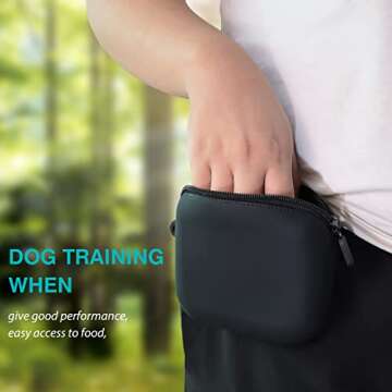 Dog Training Treat Pouch with Clip, Portable Waterproof Puppy Treat Bag and Training Clicker, S