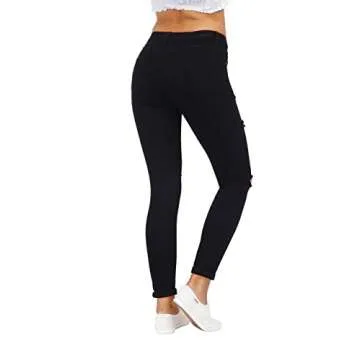 Stylish High Waisted Stretch Ripped Jeans for Women