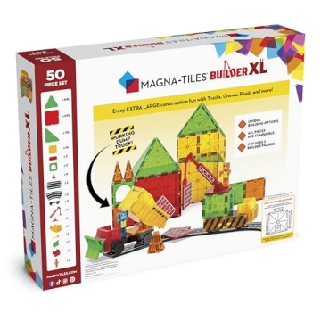 MAGNA-TILES 50-Piece Magnetic Set - Creative Fun for Kids