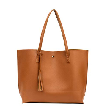 Stylish Nodykka Women Tote Handbags PU Faux Leather with Tassel