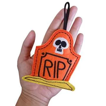 Plush Felt Halloween Ornaments Set - Set of 6 Cute Designs