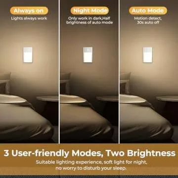 VST Motion Sensor Night Light - Rechargeable & Compact LED 6Pack