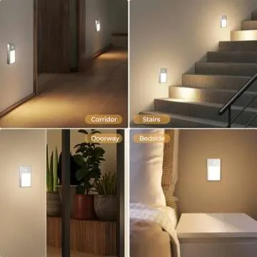VST Motion Sensor Night Light - Rechargeable & Compact LED 6Pack