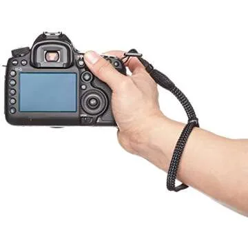 Amazon Basics - Camera Wrist Strap, Black, Solid, 9 x .8 x 1 Inches