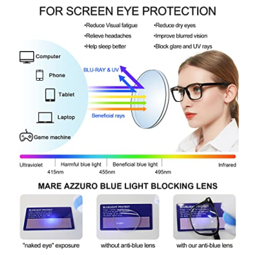 MARE AZZURO Women Blue Light Blocking Reading Glasses
