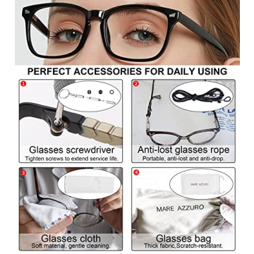 MARE AZZURO Women Blue Light Blocking Reading Glasses