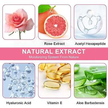 Eye Mask - 15 Pairs Rose Under Eye Patches Skin Care Products - Eye Masks Skincare for Dark Circles and Puffiness, Reduce Wrinkles, Eye Bags and Fine Lines, for Women and Man, with Hair Clips