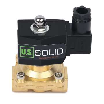 U.S. Solid 1/2" Brass Electric Solenoid Valve 12V DC Normally Closed VITON Air Water Oil Fuel