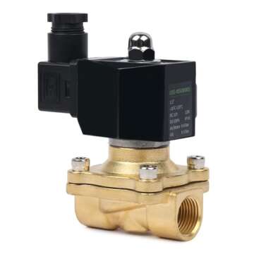 U.S. Solid 1/2" Brass Electric Solenoid Valve 12V DC Normally Closed VITON Air Water Oil Fuel