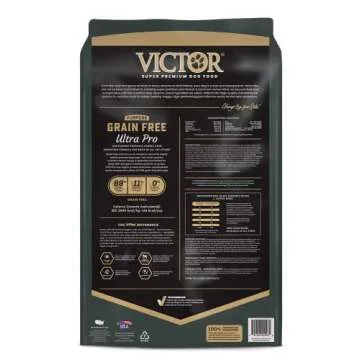 Victor Super Premium Dog Food – Grain Free Ultra Pro Dry Dog Food – High Protein, Low Carb Dog Food for Active Dogs – 42% Protein Dog Food for Sporting Dogs of All Breeds & Sizes, 30 lb