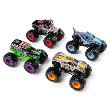 Monster Jam Trucks 4 Pack, Kids Toys for Ages 3+