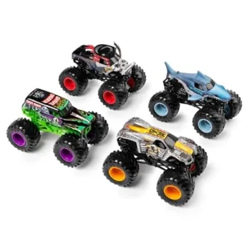 Monster Jam Trucks 4 Pack, Kids Toys for Ages 3+