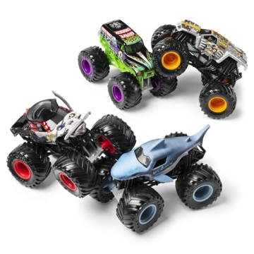 Monster Jam Trucks 4 Pack, Kids Toys for Ages 3+