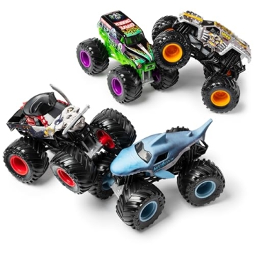 Monster Jam Trucks 4 Pack, Kids Toys for Ages 3+