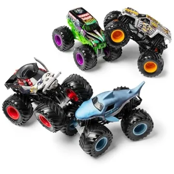 Monster Jam Trucks 4 Pack, Kids Toys for Ages 3+
