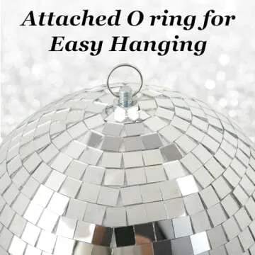 NuLink Disco Ball 6" Disco Ball Decor Hanging Disco Ball for Party Mirror Ball for Big Party Decorations Wedding Home