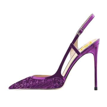 FSJ Women Sexy Pointed Toe D'Orsay High Heel Slingback Pumps Sandals Cutout Strappy Stiletto Slip On...