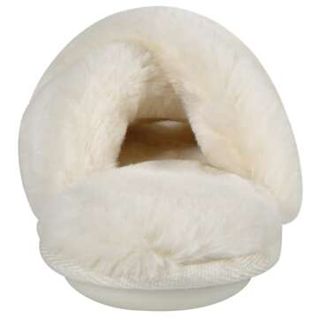 VONMAY Women's Cross Band Furry Slippers Comfy Style
