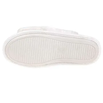 VONMAY Women's Cross Band Furry Slippers Comfy Style