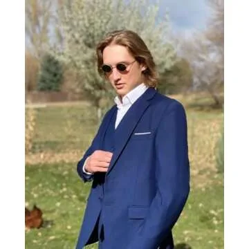Mens Modern Fit 3-Piece Suit Set for Young Gentlemen