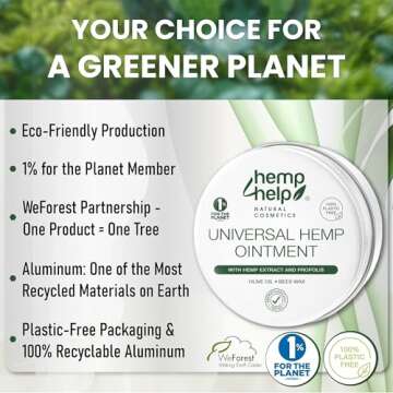 Natural Hemp & Manuka Propolis Ointment – Perfect for Eczema, Psoriasis, and Dry Skin Relief Intense Moisturizing & Deep Hydration – Eco-Friendly, Dermatologically Tested & Recommended